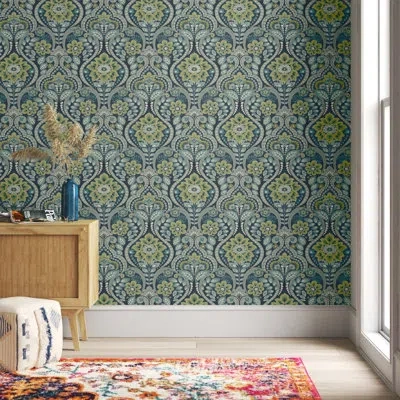Brewster Home Fashions Moonlight Wallpaper Roll In Navy