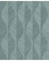 Brewster Oresome Teal Ogee Wallpaper In Multi