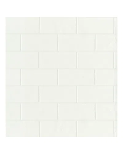 Brewster Paintable White Tile Wallpaper
