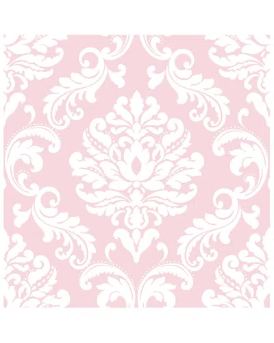 BREWSTER BREWSTER PINK ARIEL PEEL AND STICK WALLPAPER