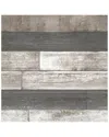 Brewster Wood Grey Ashwile Wallpaper In Grey