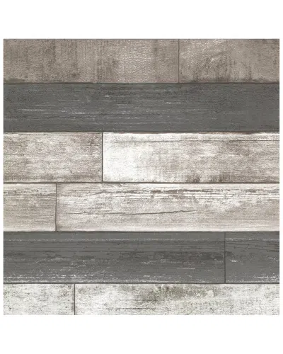 Brewster Wood Grey Ashwile Wallpaper