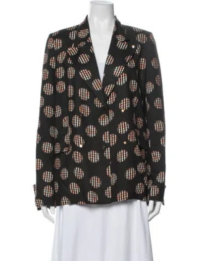 Pre-owned Brøgger Patterned Blazer In Black