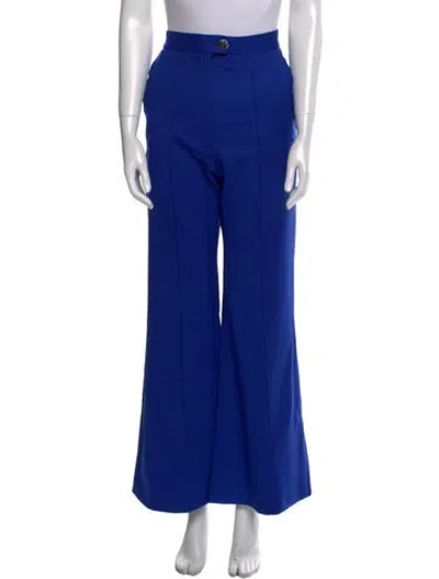 Pre-owned Brøgger Virgin Wool Wide Leg Pants In Blue