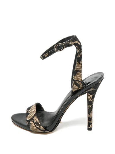 Pre-owned Brian Atwood Ankle-strap Sandals In Black
