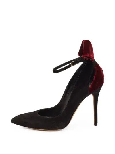 Pre-owned Brian Atwood Bow-detail Pumps In Black