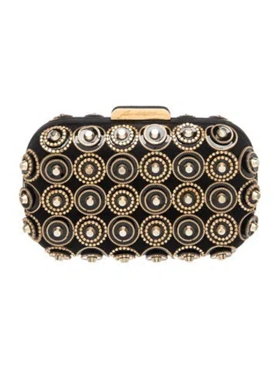 Pre-owned Brian Atwood Clutch In Black/gold