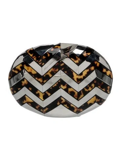 Pre-owned Brian Atwood Clutch In Silver