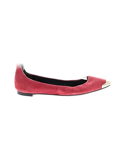 Pre-owned Brian Atwood Flats In Burgundy