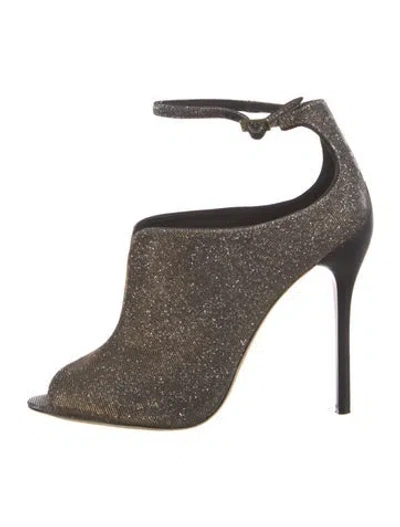 Pre-owned Brian Atwood Glitter Patterned Pumps