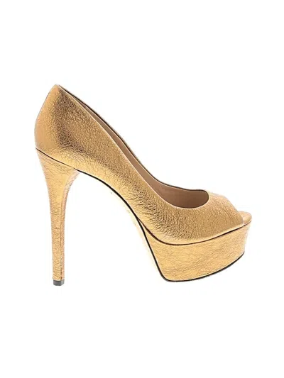 Pre-owned Brian Atwood Heels In Gold