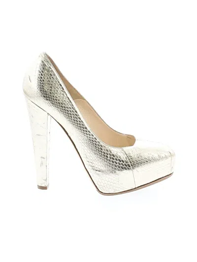 Pre-owned Brian Atwood Heels In Gold