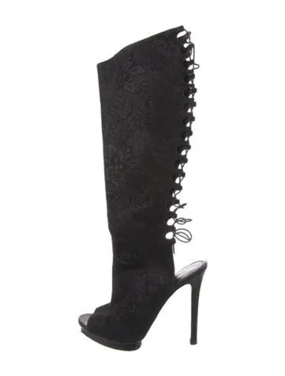 Pre-owned Brian Atwood Lace-up Boots In Black