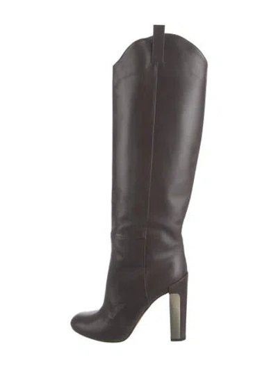 Pre-owned Brian Atwood Leather Boots In Black