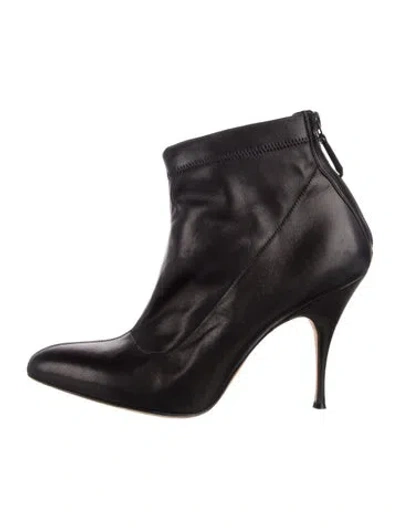 Pre-owned Brian Atwood Leather Boots In Black