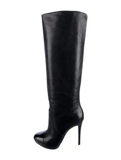Pre-owned Brian Atwood Leather Boots In Black