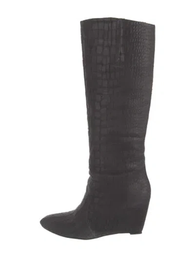 Pre-owned Brian Atwood Leather Boots In Black