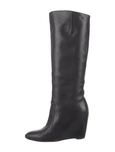 Pre-owned Brian Atwood Leather Boots In Black