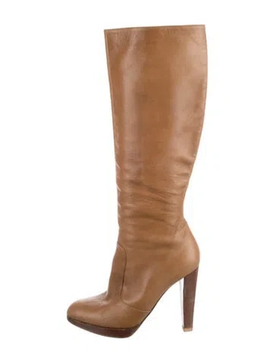 Pre-owned Brian Atwood Leather Boots In Brown