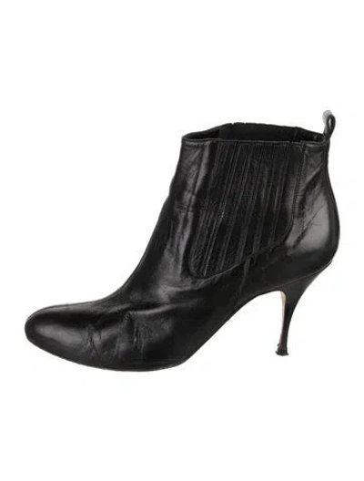 Pre-owned Brian Atwood Leather Chelsea Boots In Black