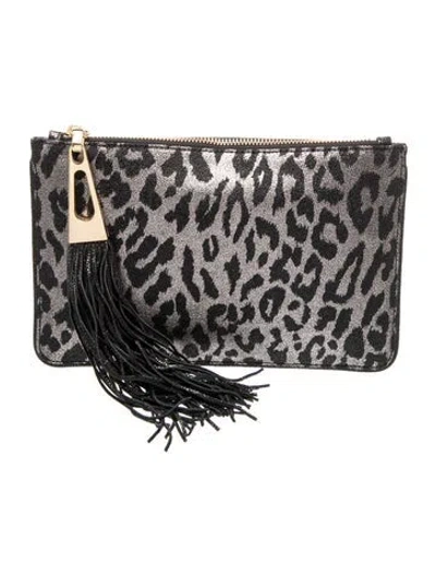 Pre-owned Brian Atwood Leather Clutch In Black