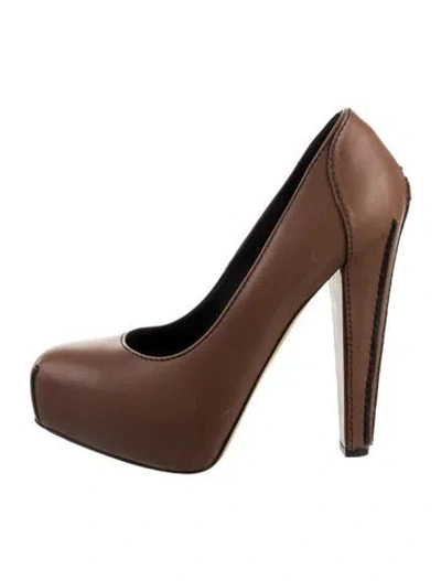 Pre-owned Brian Atwood Leather Pumps In Brown