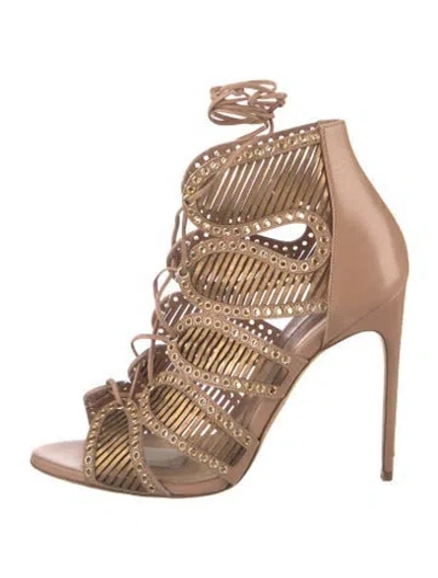 Pre-owned Brian Atwood Leather Pumps In Neutrals