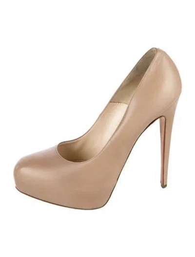 Pre-owned Brian Atwood Leather Pumps In Neutrals