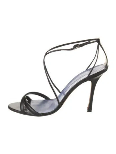 Pre-owned Brian Atwood Leather Sandals In Black
