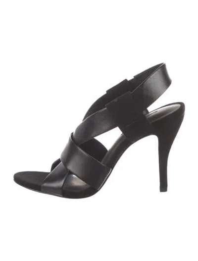 Pre-owned Brian Atwood Leather Sandals In Black