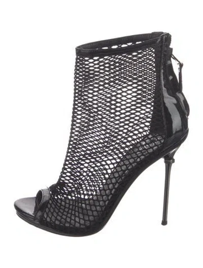 Pre-owned Brian Atwood Mesh Mesh Accents Pumps In Black