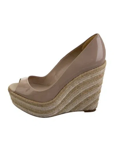 Pre-owned Brian Atwood Patent Leather Espadrilles In Multicolor