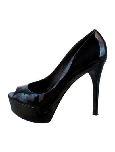 Pre-owned Brian Atwood Patent Leather Pumps In Blue