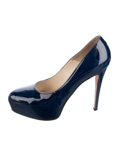 Pre-owned Brian Atwood Patent Leather Pumps In Blue