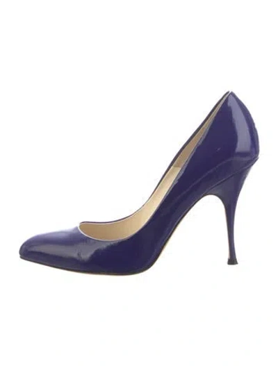 Pre-owned Brian Atwood Patent Leather Pumps In Blue