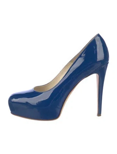 Pre-owned Brian Atwood Patent Leather Pumps In Blue