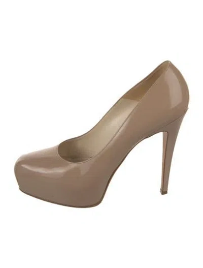 Pre-owned Brian Atwood Patent Leather Pumps In Neutrals