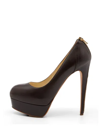 Pre-owned Brian Atwood Platform Pumps In Brown