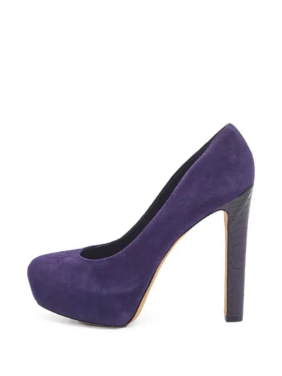 Pre-owned Brian Atwood Platform Pumps In Purple