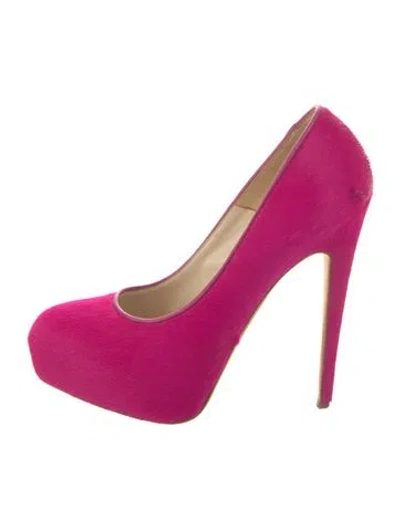 Pre-owned Brian Atwood Ponyhair Pumps In Purple