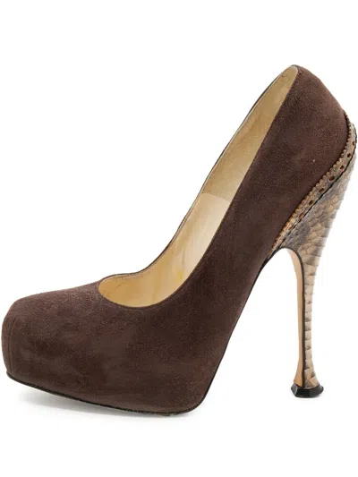 Pre-owned Brian Atwood  160mm Suede Pumps
