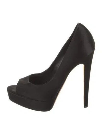 Pre-owned Brian Atwood Satin Pumps In Black
