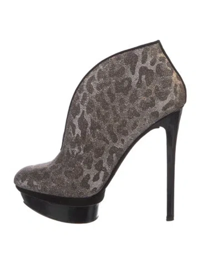 Pre-owned Brian Atwood Sequins Animal Print Pumps