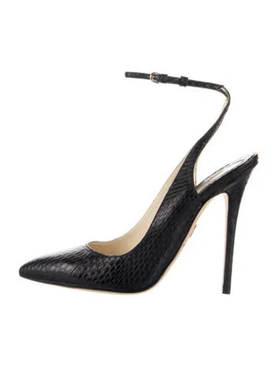 Pre-owned Brian Atwood Suede Animal Print Pumps In Blue