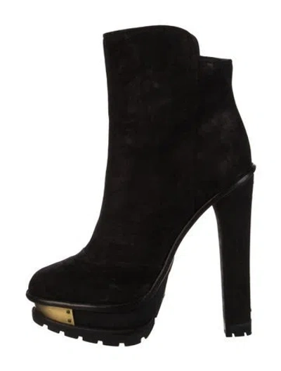 Pre-owned Brian Atwood Suede Boots In Black