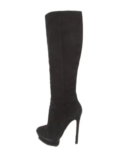 Pre-owned Brian Atwood Suede Boots In Black