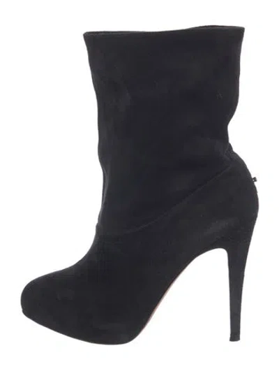 Pre-owned Brian Atwood Suede Boots In Black