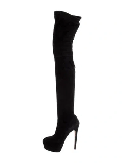 Pre-owned Brian Atwood Suede Boots In Black