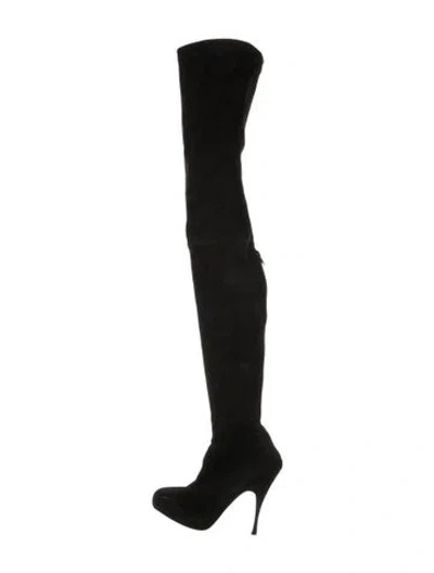 Pre-owned Brian Atwood Suede Boots In Black