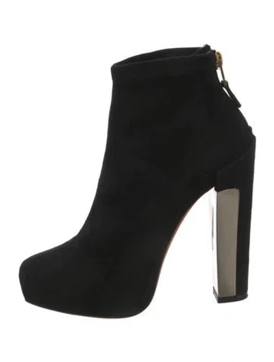 Pre-owned Brian Atwood Suede Boots In Black